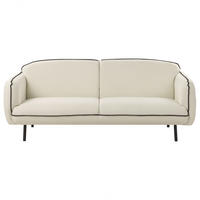 3-SITZER-SOFA hellbeige/schwarz Tonsberg - Beige/Schwarz, Textil (198/78/85cm) - Beliani