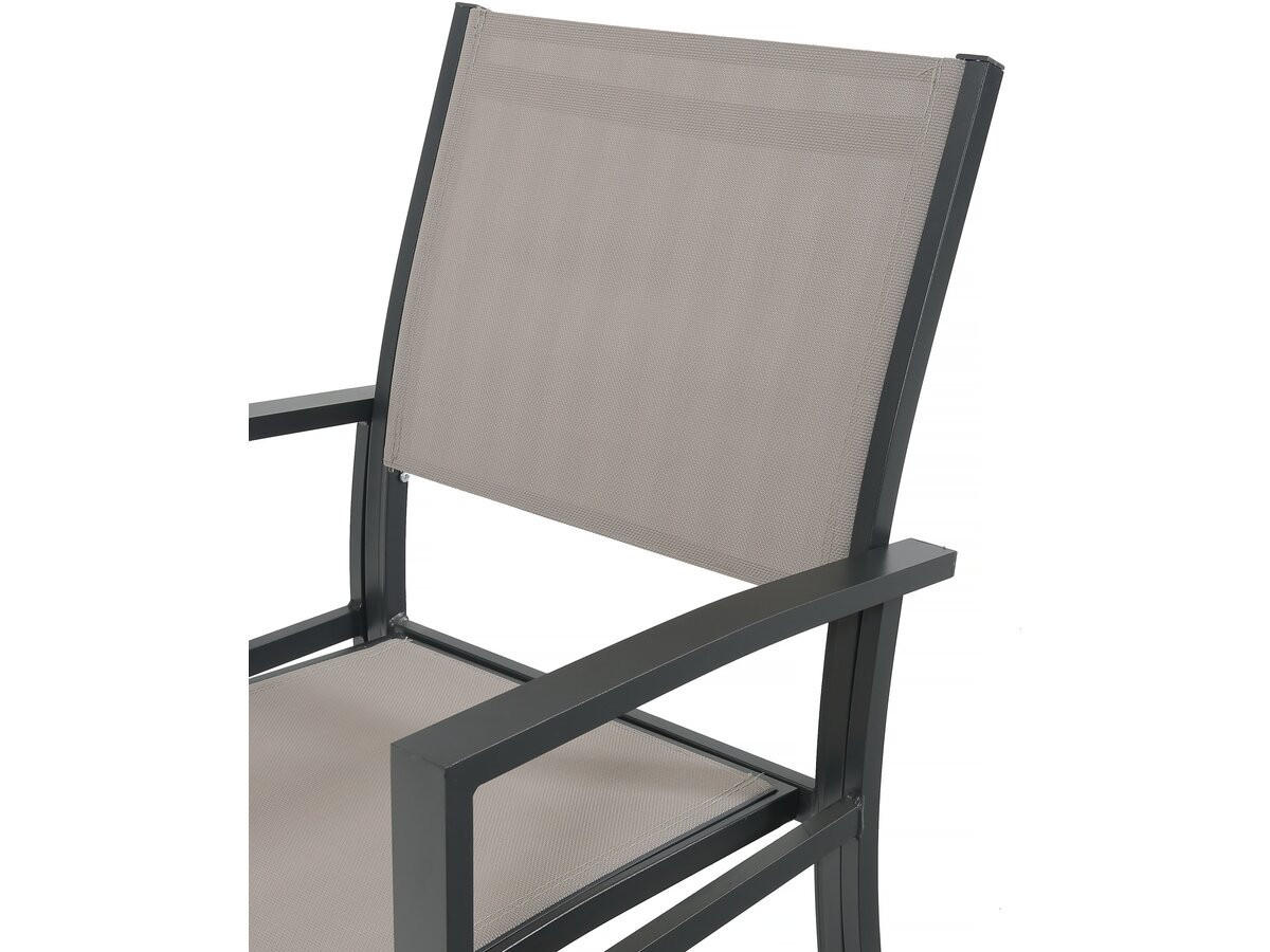 GARTEN-ESSMÖBELENSEMBLE lagos Taupe - Taupe, Metall - Habitat Garten