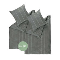 RENFORCE BETTWÄSCHE HARPLINES 2er Set - Anthrazit, Textil (140/200cm) - Esprit