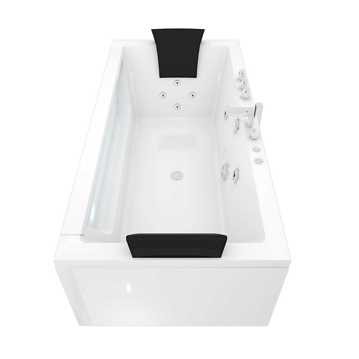 WHIRLPOOL Pool Badewanne Wanne W83-TH-A - Weiß, Glas/Kunststoff (90/55/180cm) - AcquaVapore by Sandra Jentho