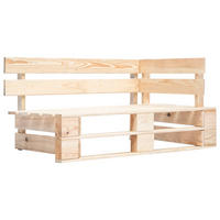 OUTDOOR-ECKBANK Paletten Holz - Braun, Holz (110/55/65cm) - furnicato