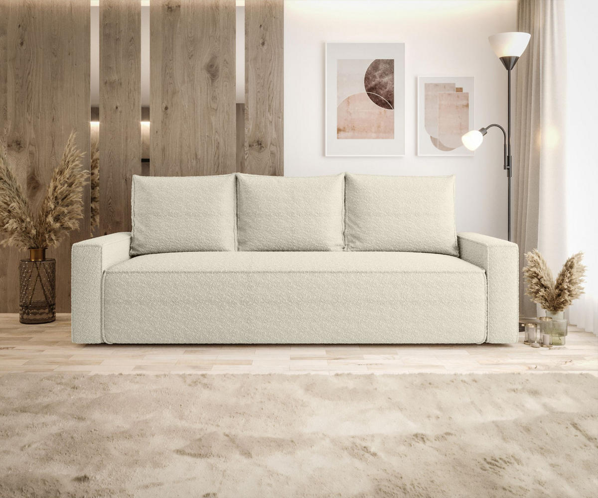SOFA mit Schlaffunktion SAVIO Quelle 03 - Beige, Textil (232/90/90cm) - Bedante