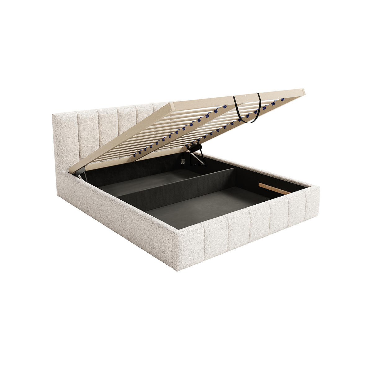 POLSTERBETT TORAO 140x200 cm, Weiß - Weiß, Textil (140/200cm) - Fedve