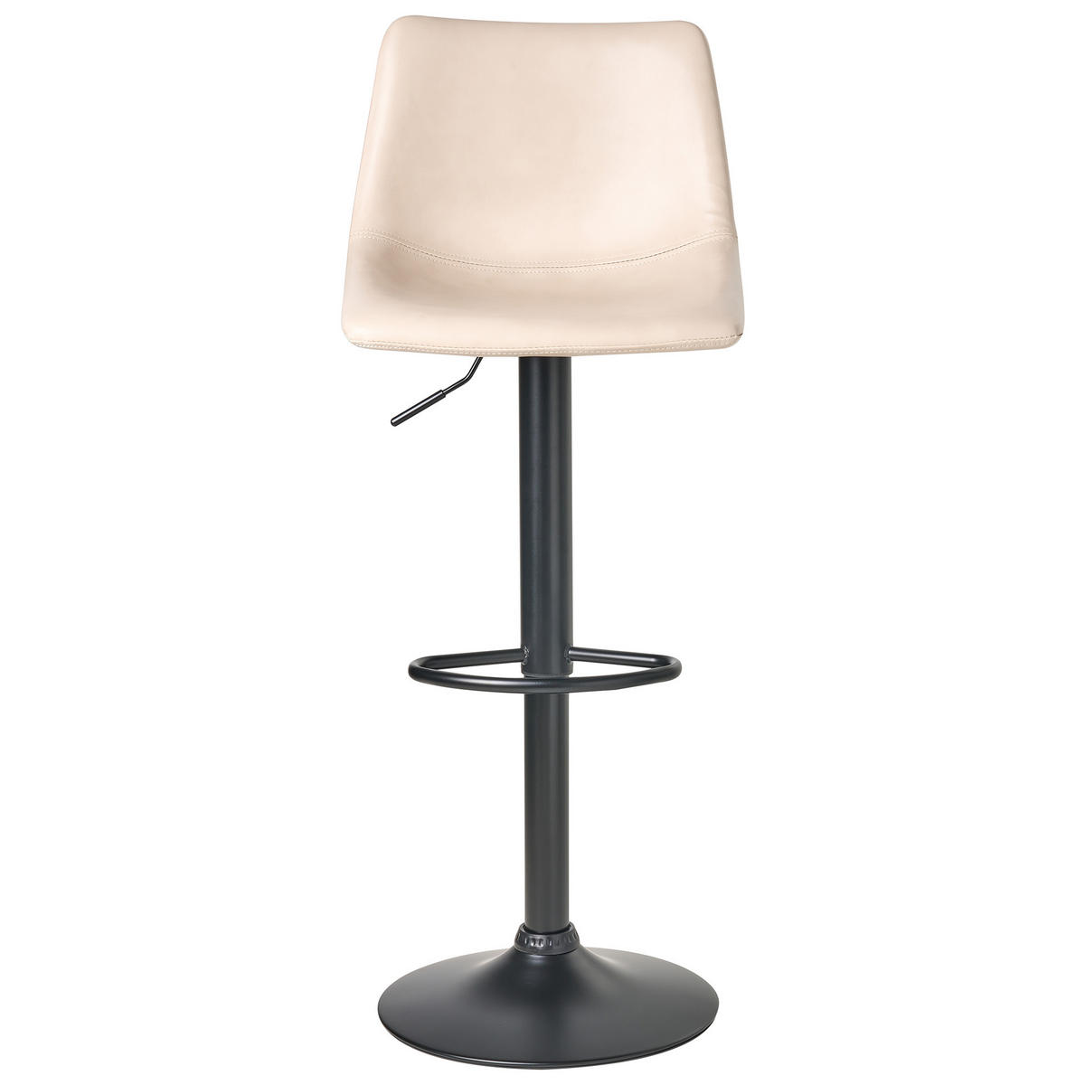 BARHOCKERN 2er-Set Hellbeige Lebrija - Beige/Schwarz, Kunststoff (39/98/44cm) - Beliani