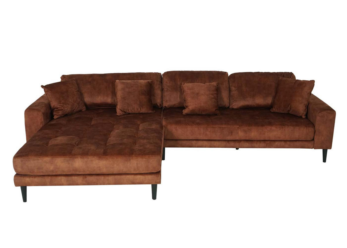 ECKSOFA Bronze - Bronzefarben, Textil (295/178cm) - MCW