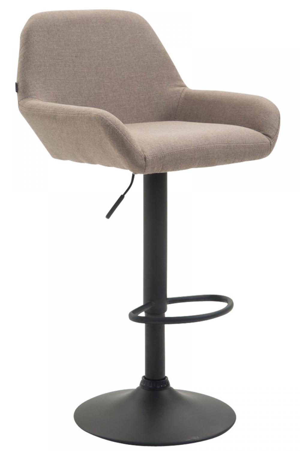 BARHOCKER Stoff taupe - Taupe/Schwarz, Textil/Metall (51/89/52cm) - CLP