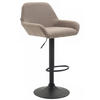 BARHOCKER Stoff taupe - Taupe/Schwarz, Textil/Metall (51/89/52cm) - CLP