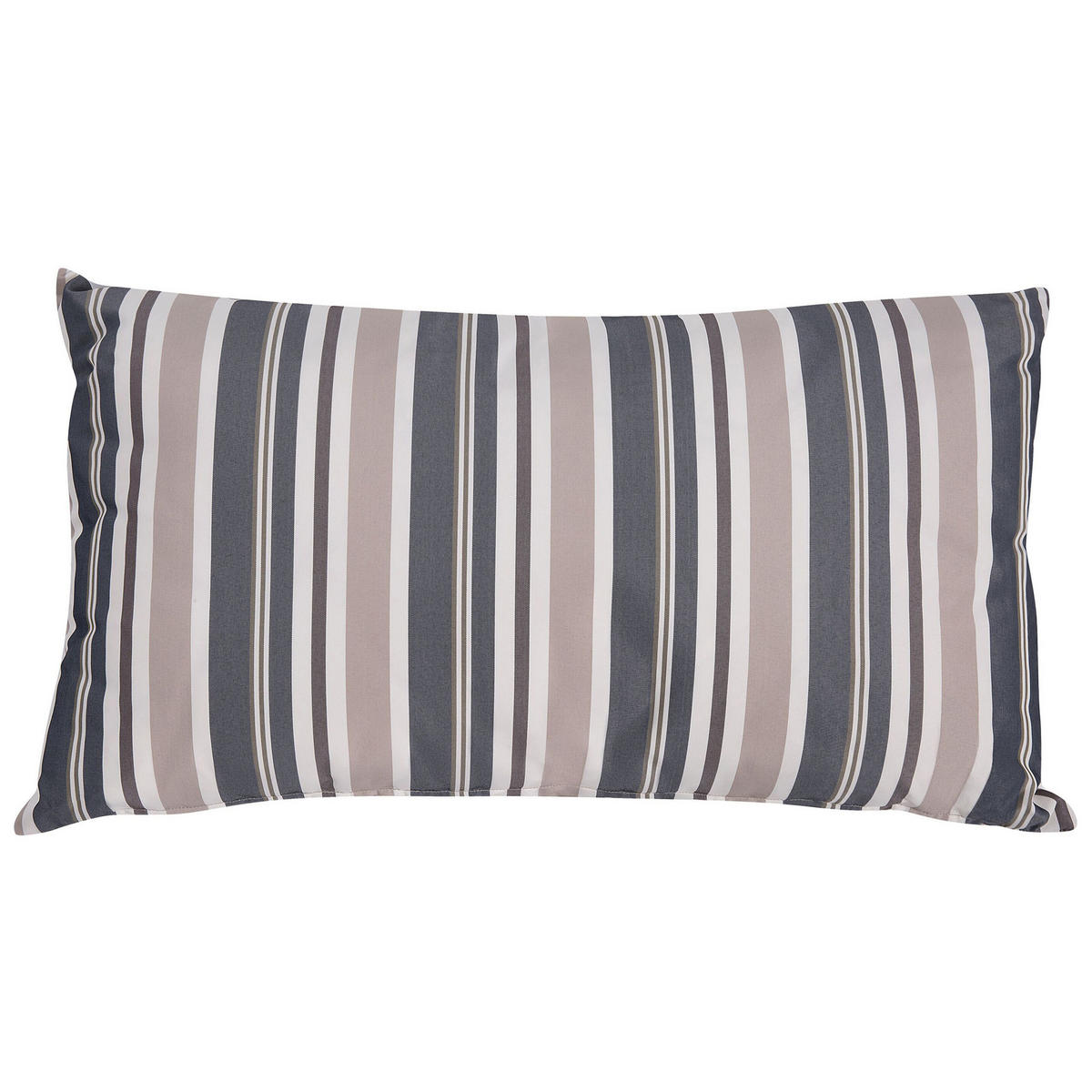 GARTENKISSEN 2er-Set dunkelblau/beige gestreift 40/70 cm Kastos - Hellbraun, Textil (40/70cm) - Beliani