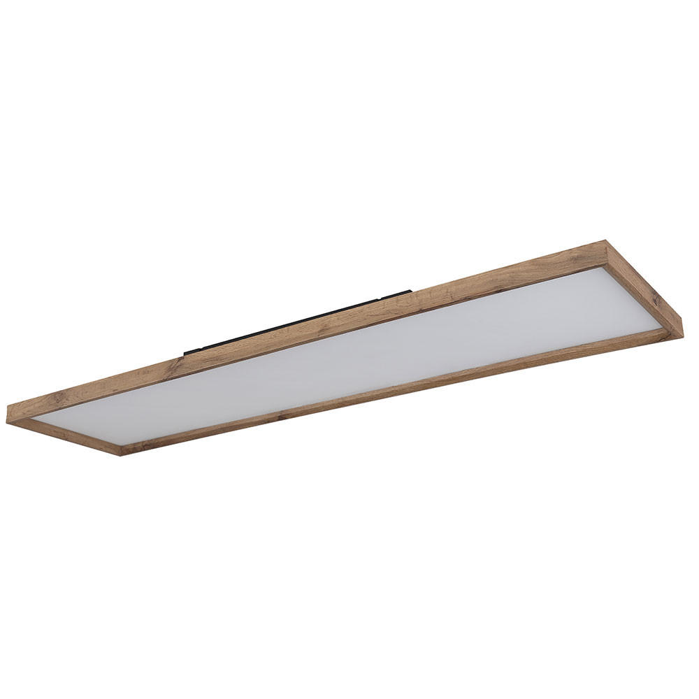 LED DECKENLEUCHTE Holz Braun - Braun, Metall (120/30/8.5cm) - Globo Lighting