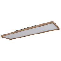 LED DECKENLEUCHTE Holz Braun - Braun, Metall (120/30/8.5cm) - Globo Lighting