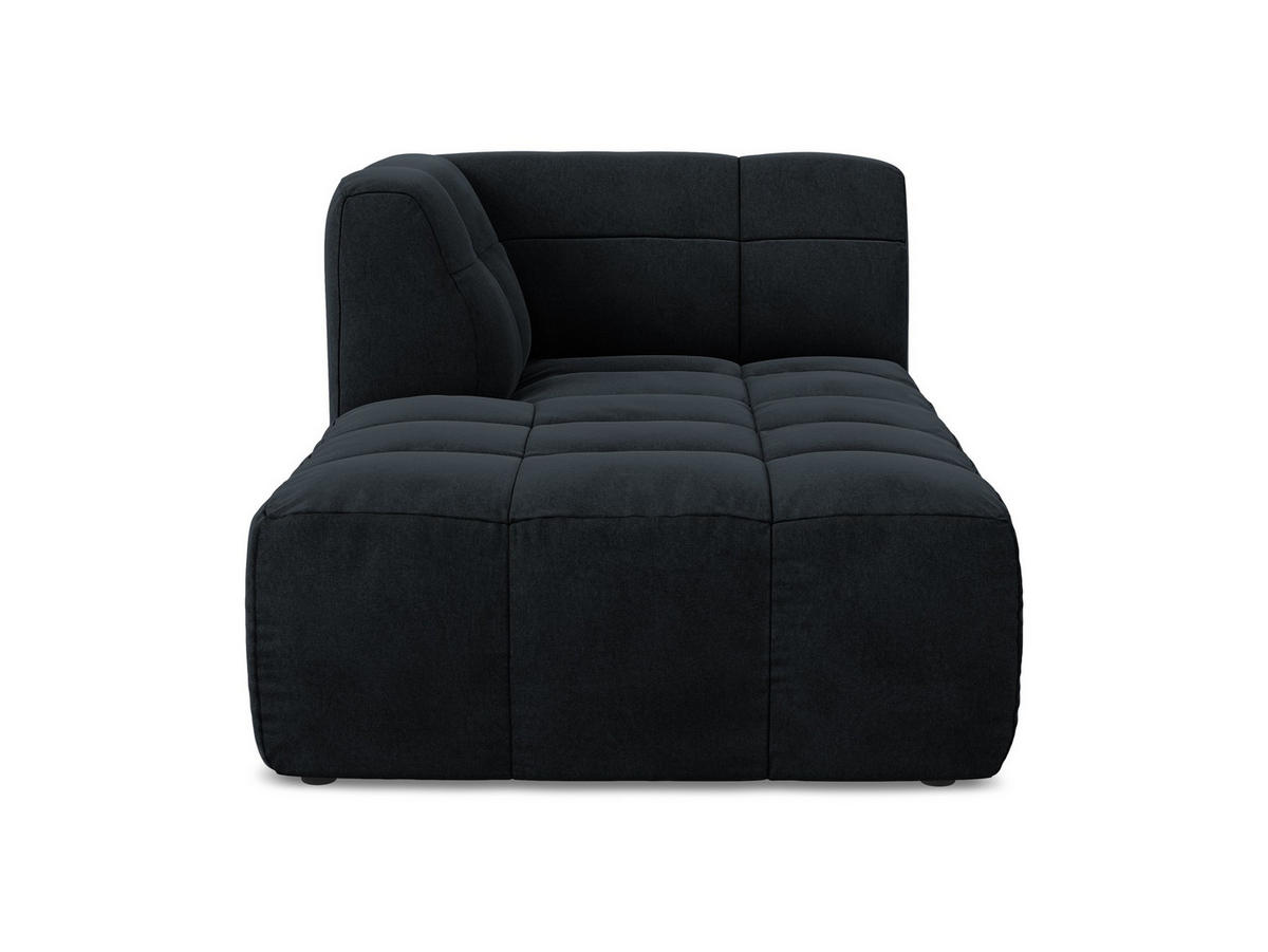 SOFAELEMENT Links Samt Stoff Blau - Türkis/Schwarz, Holzwerkstoff/Kunststoff (101/77/175cm) - Makamii