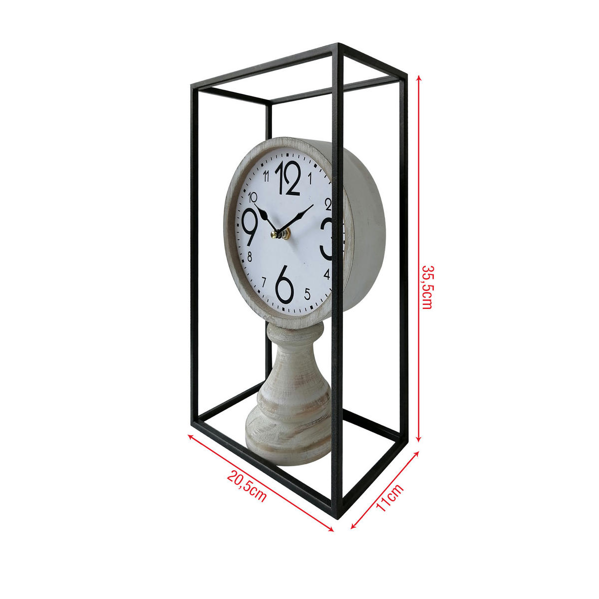 WANDUHR Braun 11/21/36 cm - Braun, Metall (11/36/21cm) - Mobili Rebecca