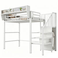 HOCHBETT mit LED-Lichtleiste 90x200 cm Metall White - Weiß, Metall (90/200cm) - Meubliv
