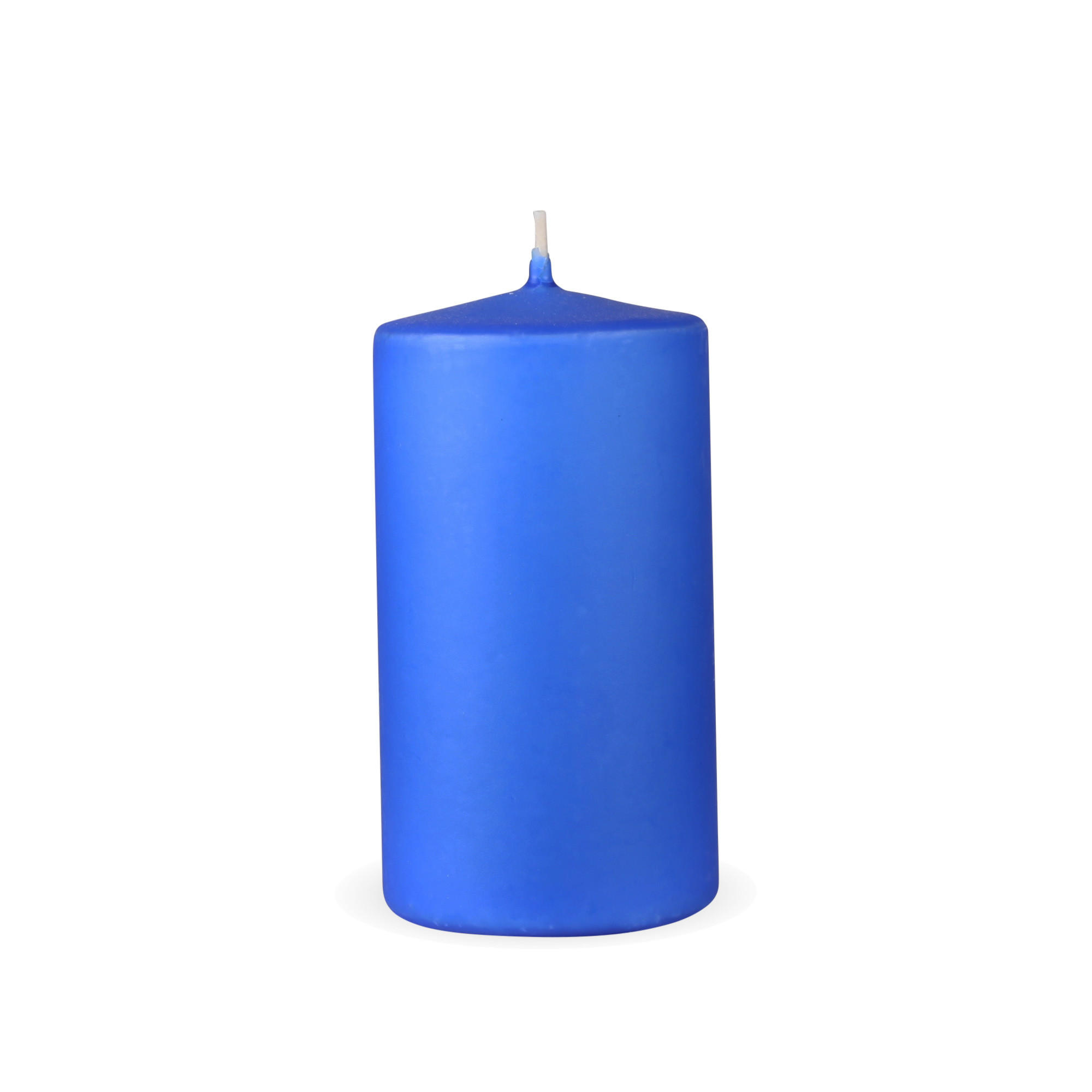 STUMPENKERZEN "Dunkelblau", Größe Ø7cm x Höhe: 12 cm - Dunkelblau, Naturmaterialien (7/12cm) - HS Candle