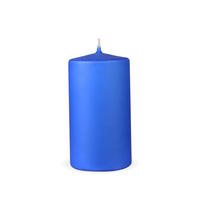 STUMPENKERZEN "Dunkelblau", Größe Ø7cm x Höhe: 12 cm - Dunkelblau, Naturmaterialien (7/12cm) - HS Candle