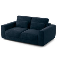 2-SITZER SOFA - Blau/Schwarz, Kunststoff/Textil (182/80/117cm) - home24
