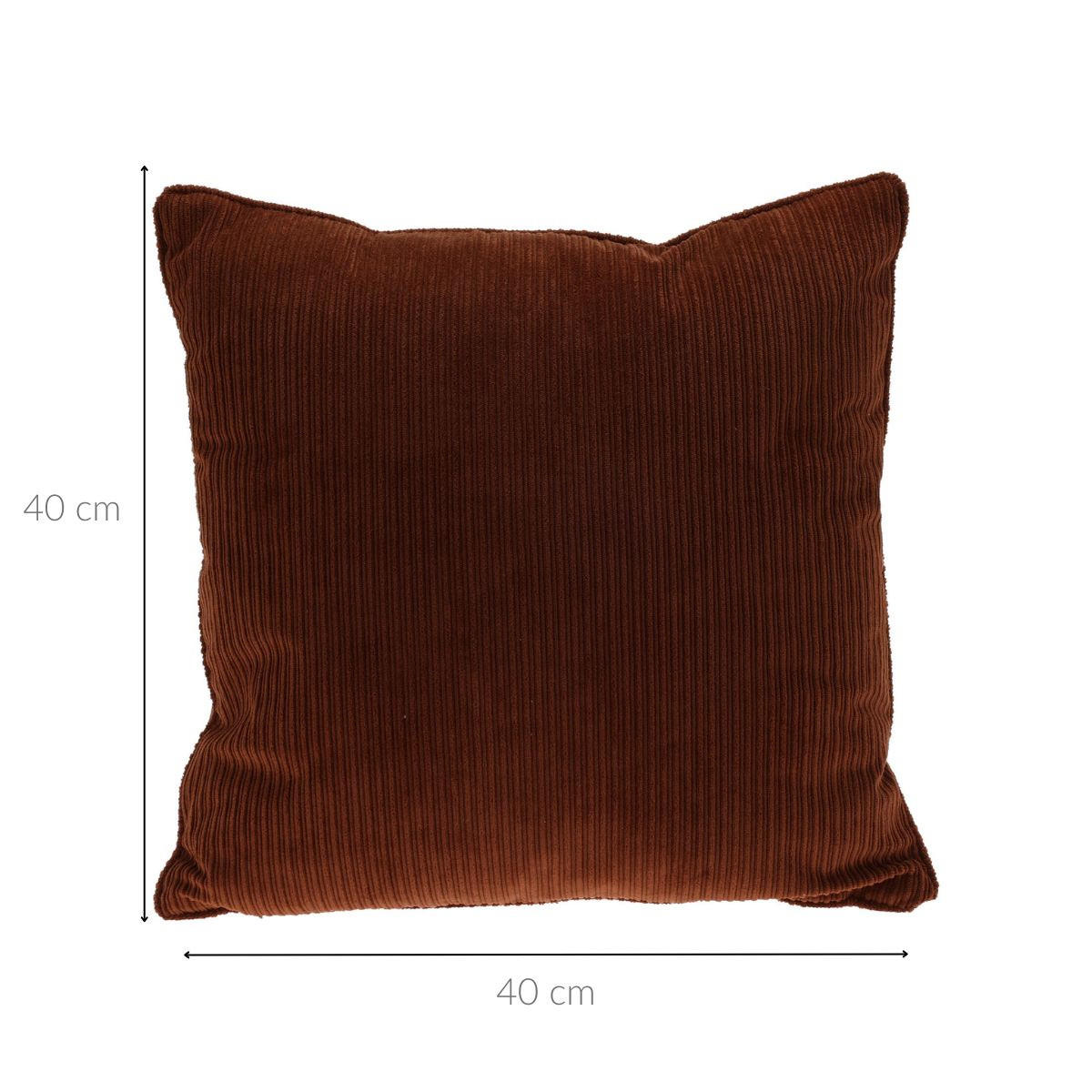 DEKOKISSEN Kordsamt 40/40 cm - Braun, Textil (40/40cm) - Home Styling Collection