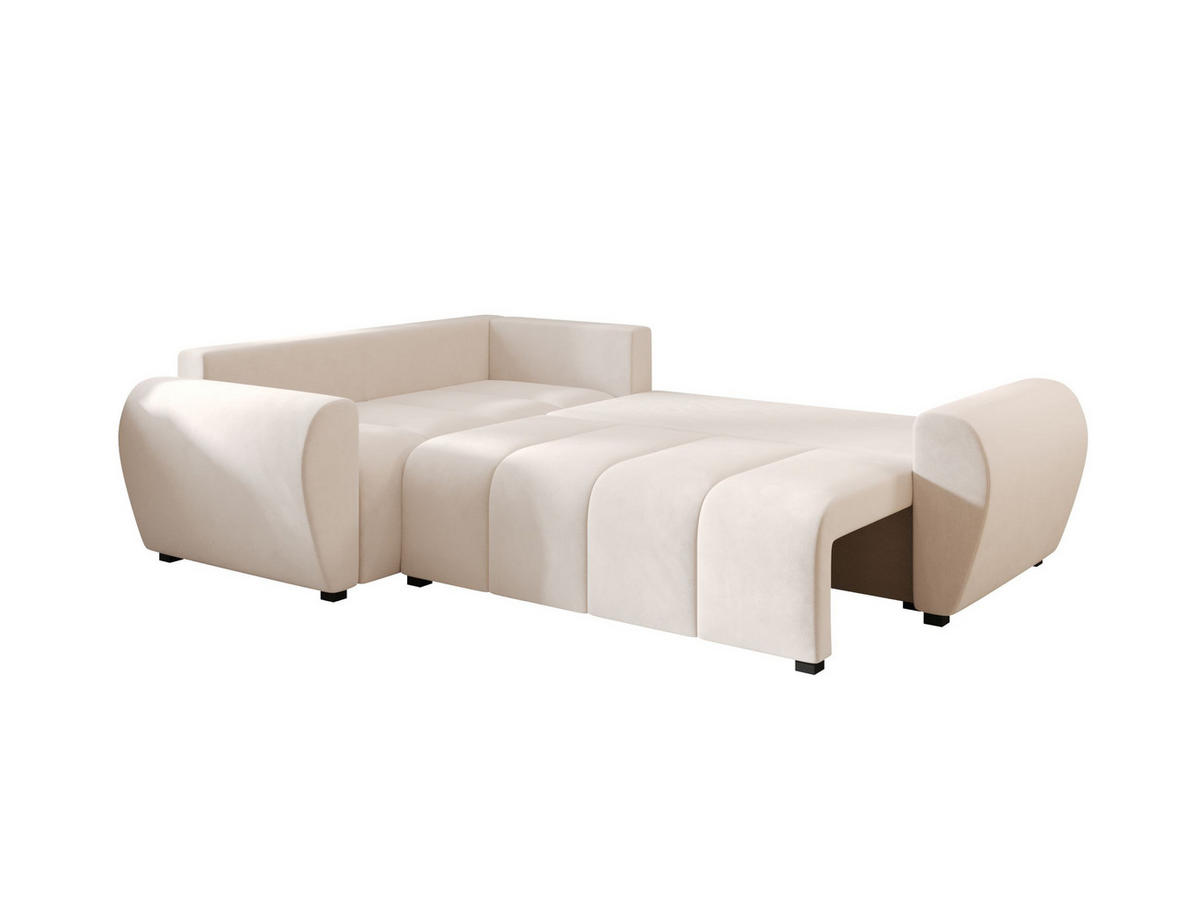 ECKSOFA MOLISA L PLUS Itaka 16 Links mit Schlaffunktion - Beige, Textil (235/175cm) - Bedante
