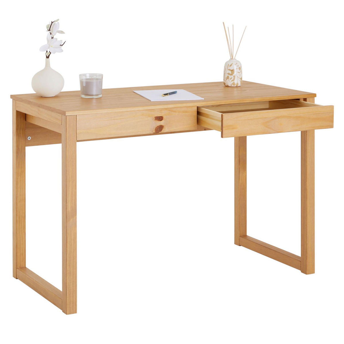 SCHREIBTISCH NOAH - Braun, Holz (54/110/75cm) - IDIMEX