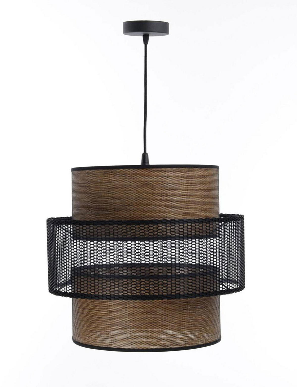 HÄNGELEUCHTE Schwarz 40/35 cm - Braun, Kunststoff (40/1/35cm) - ONZENO