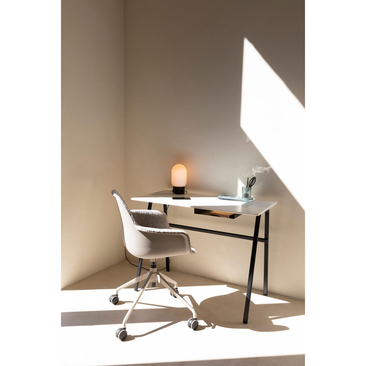 BÜROSTUHL Albert Kuip Armlehne Taupe - Taupe, Kunststoff (59.2/84.4/52cm) - Zuiver