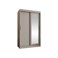 SCHWEBETÜRENSCHRANK Selfie 120 cm - Kaschmir/Silberfarben, Holzwerkstoff/Kunststoff (120/200/62cm) - MIRJAN24