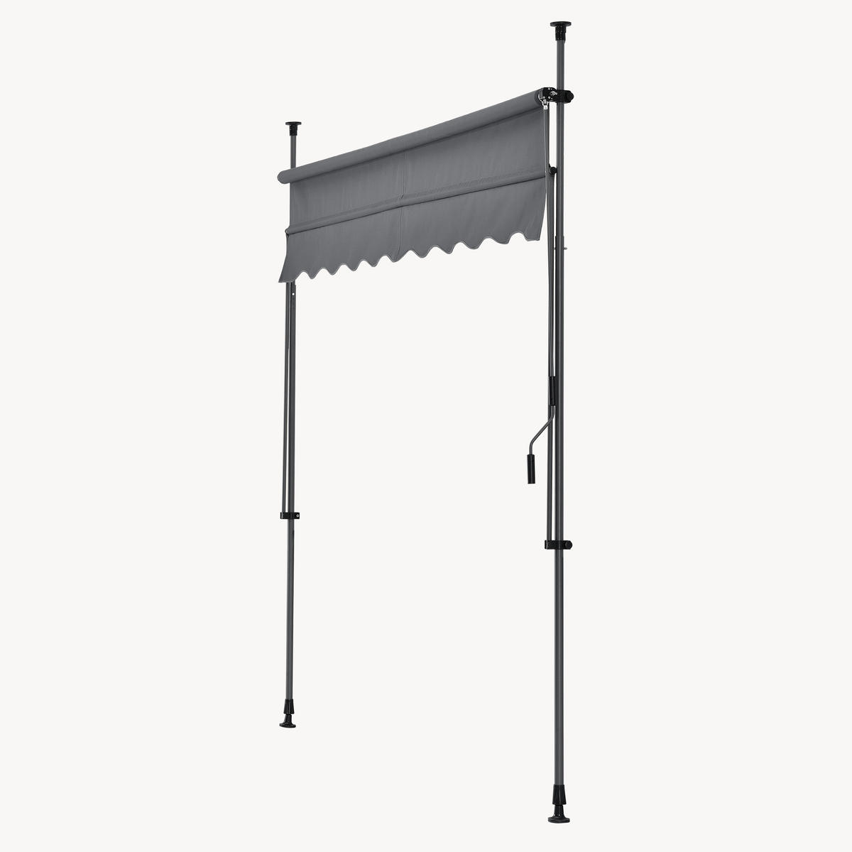 KLEMMMARKISE Stem - Hellgrau, Textil/Metall (200/309/120cm) - pro.tec