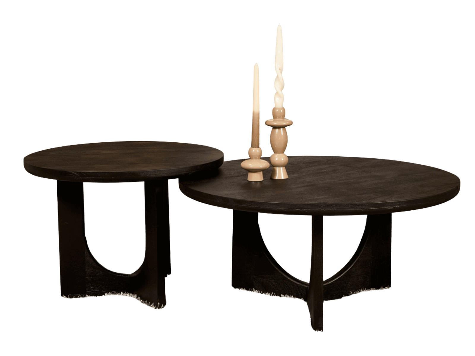 COUCHTISCH Gallus Mangoholz 80 cm / 80 cm Schwarz - Schwarz, Holz (80/80/40cm)