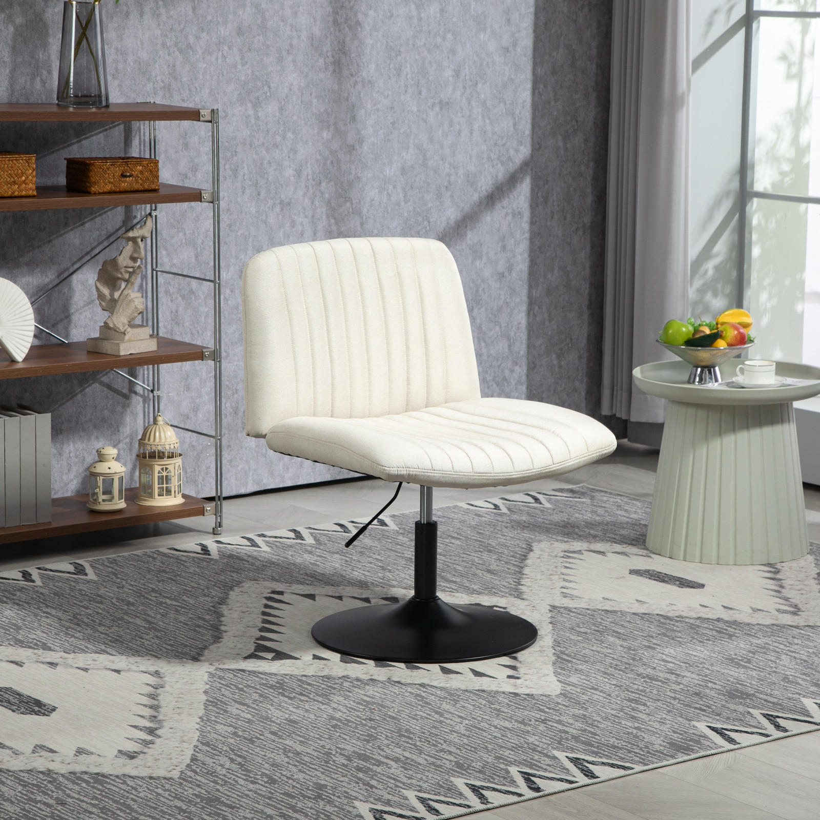 LOUNGESESSEL EMILY Beige - Beige/Schwarz, Textil/Metall (64/96/66cm) - SVITA