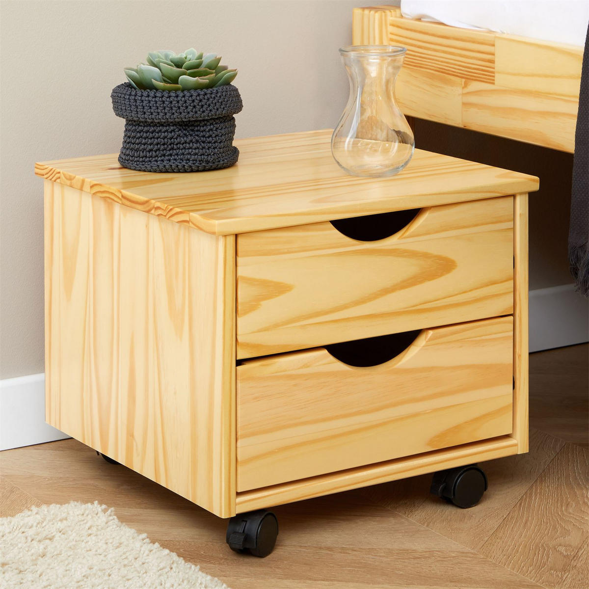 SCHUBLADENBETT SABRINA 90X200 CM - Naturfarben, Holz (90/200cm) - IDIMEX
