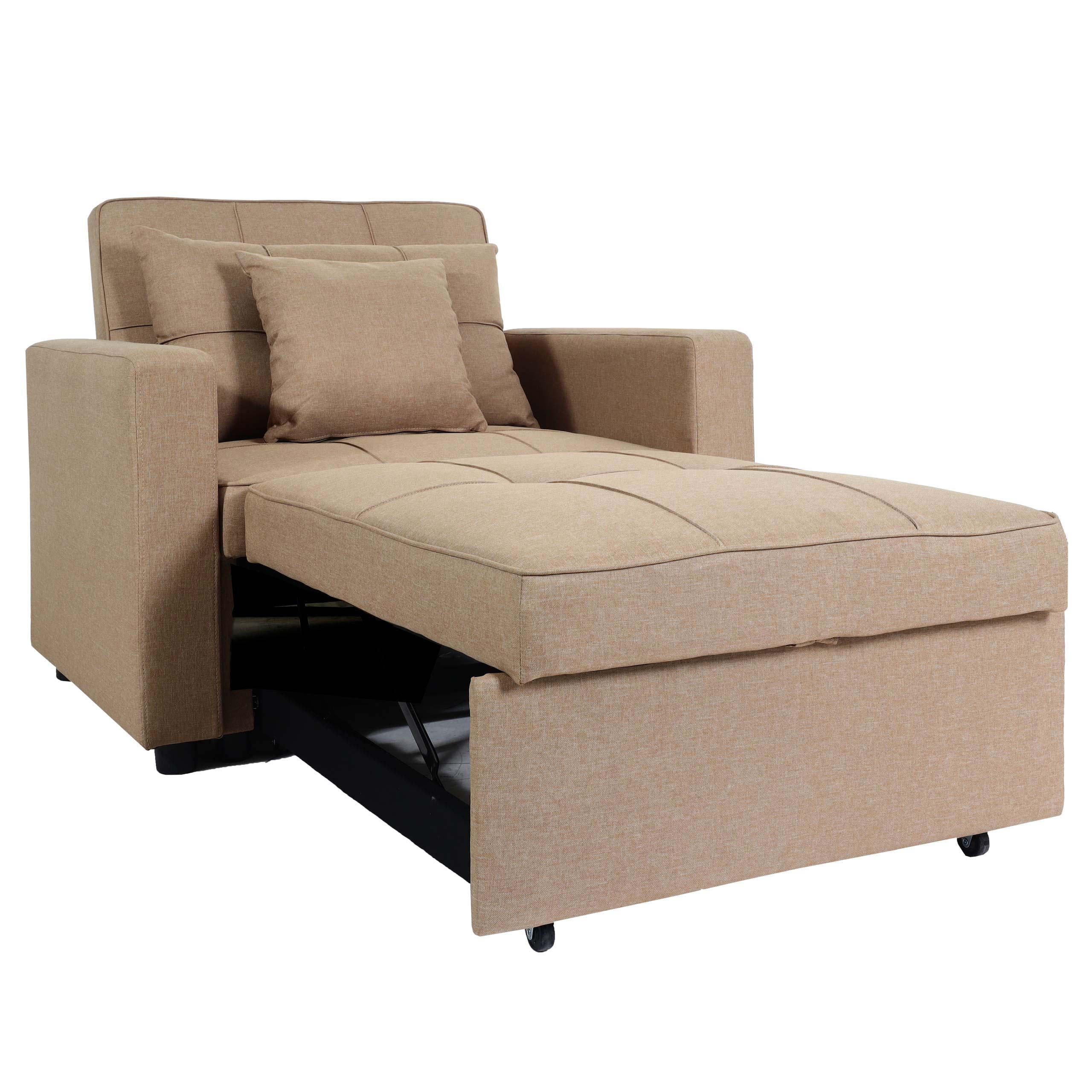 SCHLAFSESSEL taupe - Taupe, Textil (197/90/103cm) - MCW