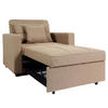 SCHLAFSESSEL taupe - Taupe, Textil (197/90/103cm) - MCW