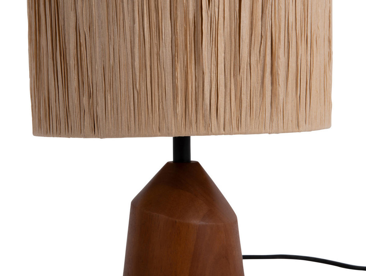 TISCHLAMPE Sheer Trapeze 25/25/35 cm - Naturfarben, Naturmaterialien (25/25/35cm) - Leitmotiv