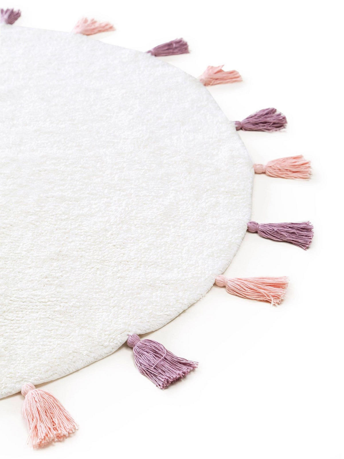 KINDERTEPPICH waschbar Malu Rosa ø 120 cm rund - Pink, Naturmaterialien/Textil (120/1cm) - KUNSTLOFT