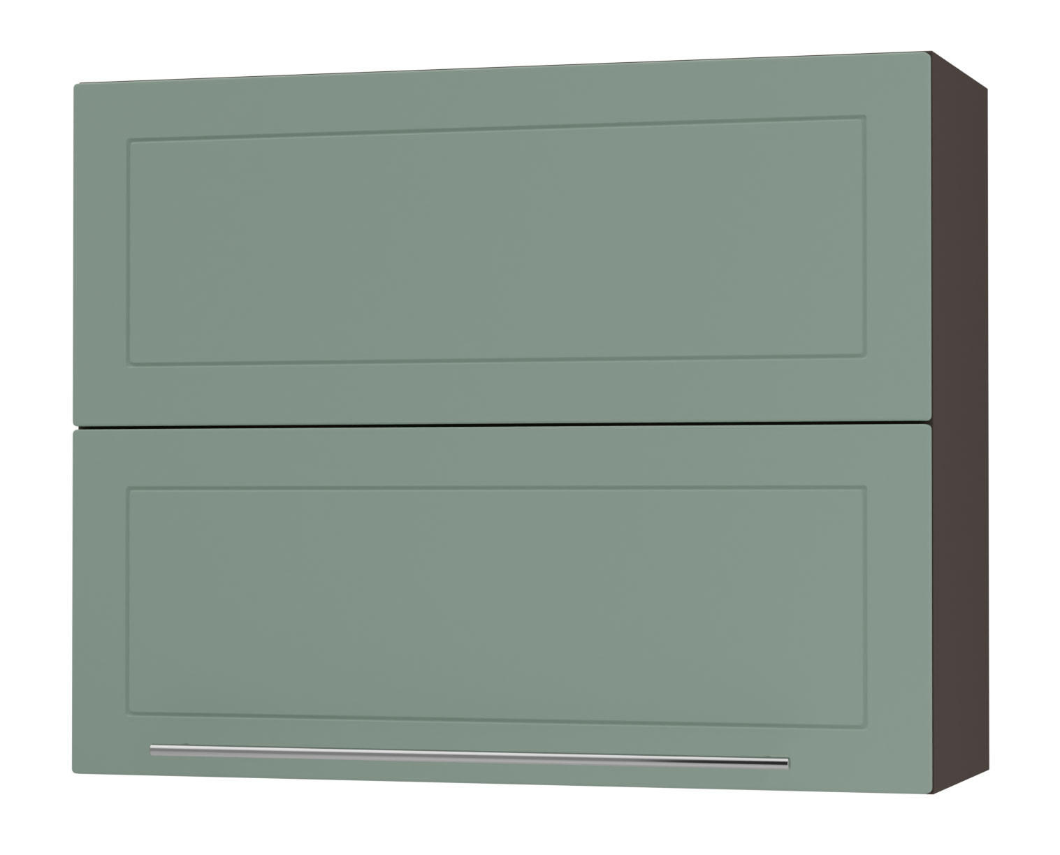 KÜCHENHÄNGESCHRANK Kvantum W8B/90 Mint Matt / Lava Matt 90 / 32,5 / 72cm - Dunkelgrau/Mintgrün, Holz/Holzwerkstoff (90/72/36cm) - Feldmann-Wohnen
