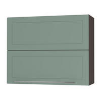 KÜCHENHÄNGESCHRANK Kvantum W8B/90 Mint Matt / Lava Matt 90 / 32,5 / 72cm - Dunkelgrau/Mintgrün, Holz/Holzwerkstoff (90/72/36cm) - Feldmann-Wohnen