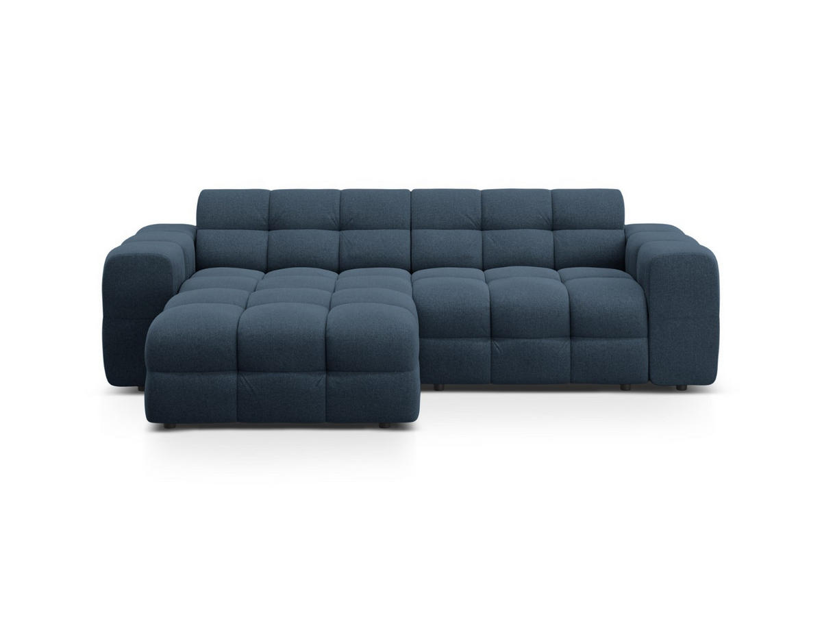 ECKSOFA links Kendal aus strukturiertem Stoff marineblau 4 Sitzplätze - Blau, Textil (173/256cm) - Micadoni