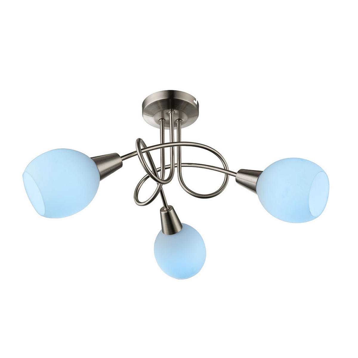 LED DECKENLEUCHTE Weiß mit Fernbedienung - Weiß, Glas (40.5/40.5/25.5cm) - Globo Lighting