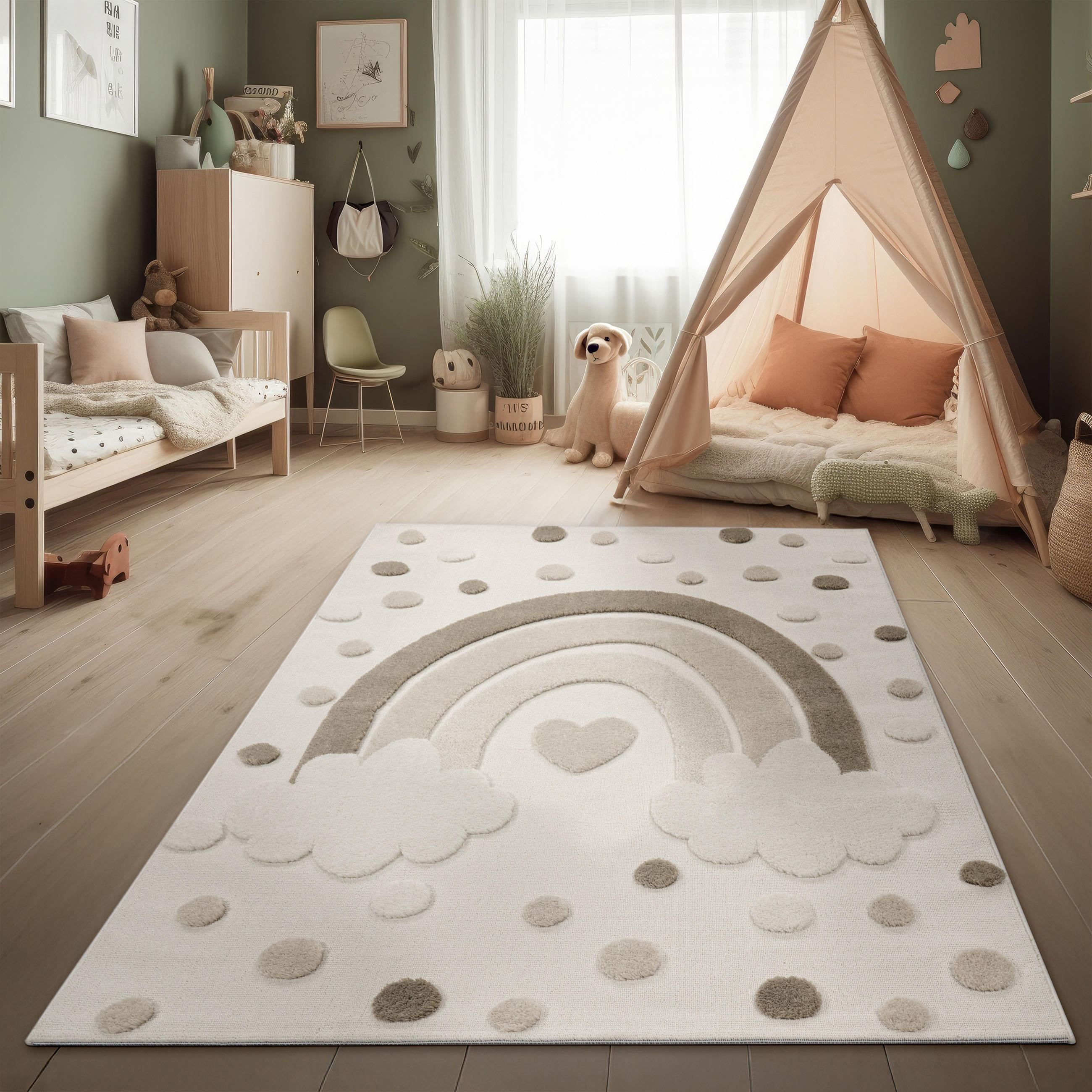 KINDERTEPPICH 80/150 cm Kika 374 - Sandfarben, Textil (80/150cm) - Paco Home