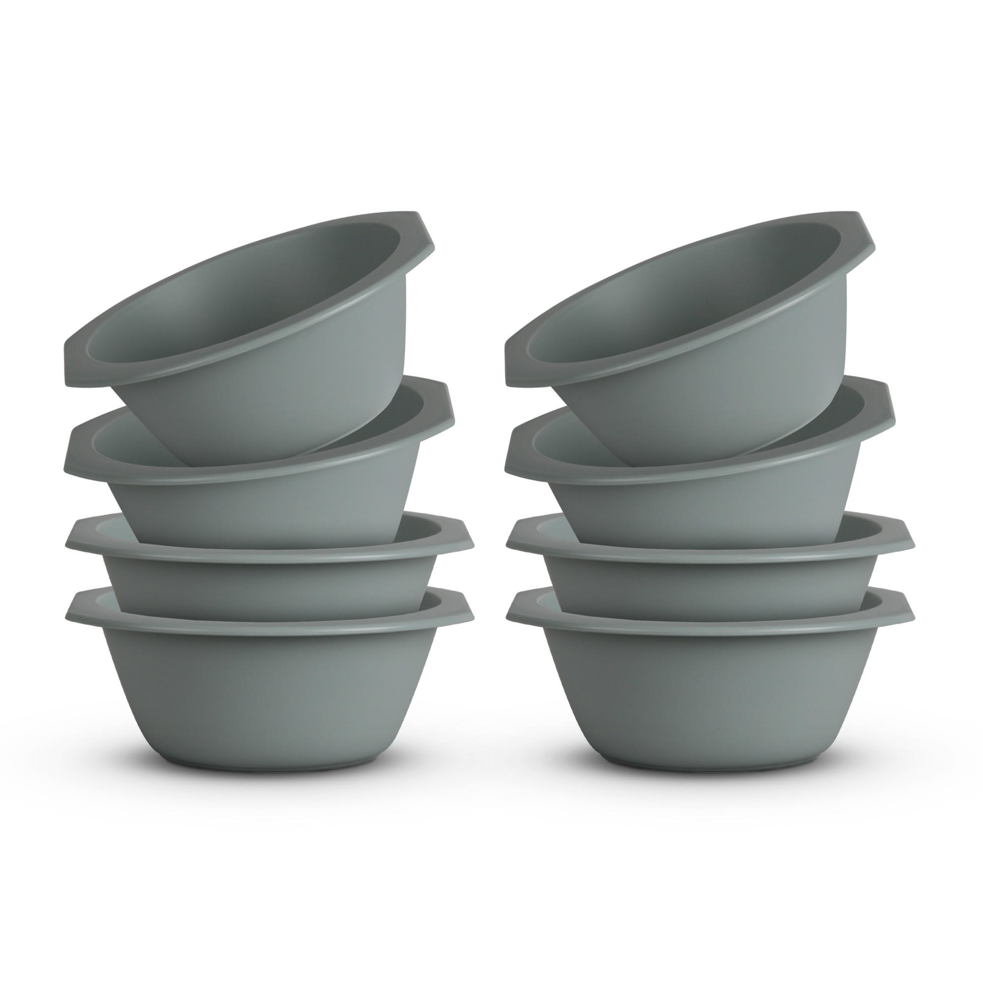 SCHÜSSEL Kunststoff Ø15,5 cm Grün 8er-Pack - Grün, Kunststoff