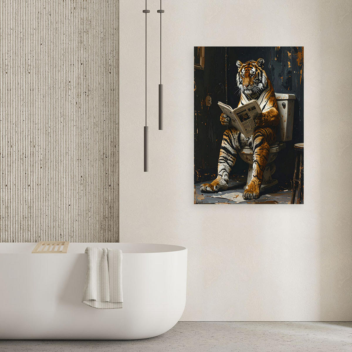 LEINWANDBILD Tiere 80x120cm - Schwarz, Textil (80/120cm) - Feeby