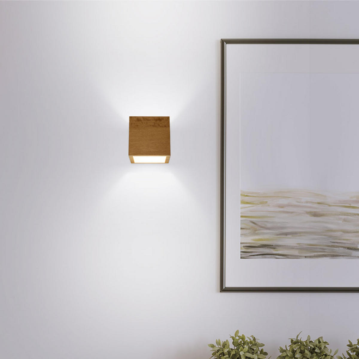 WANDLEUCHTE Holz Braun Up & Down - Braun, Holz (12/10/10cm)