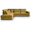 ECKSOFA Parma ohne Schlaffunktion gelb links - Gelb/Schwarz, Textil (314/224cm) - Beautysofa