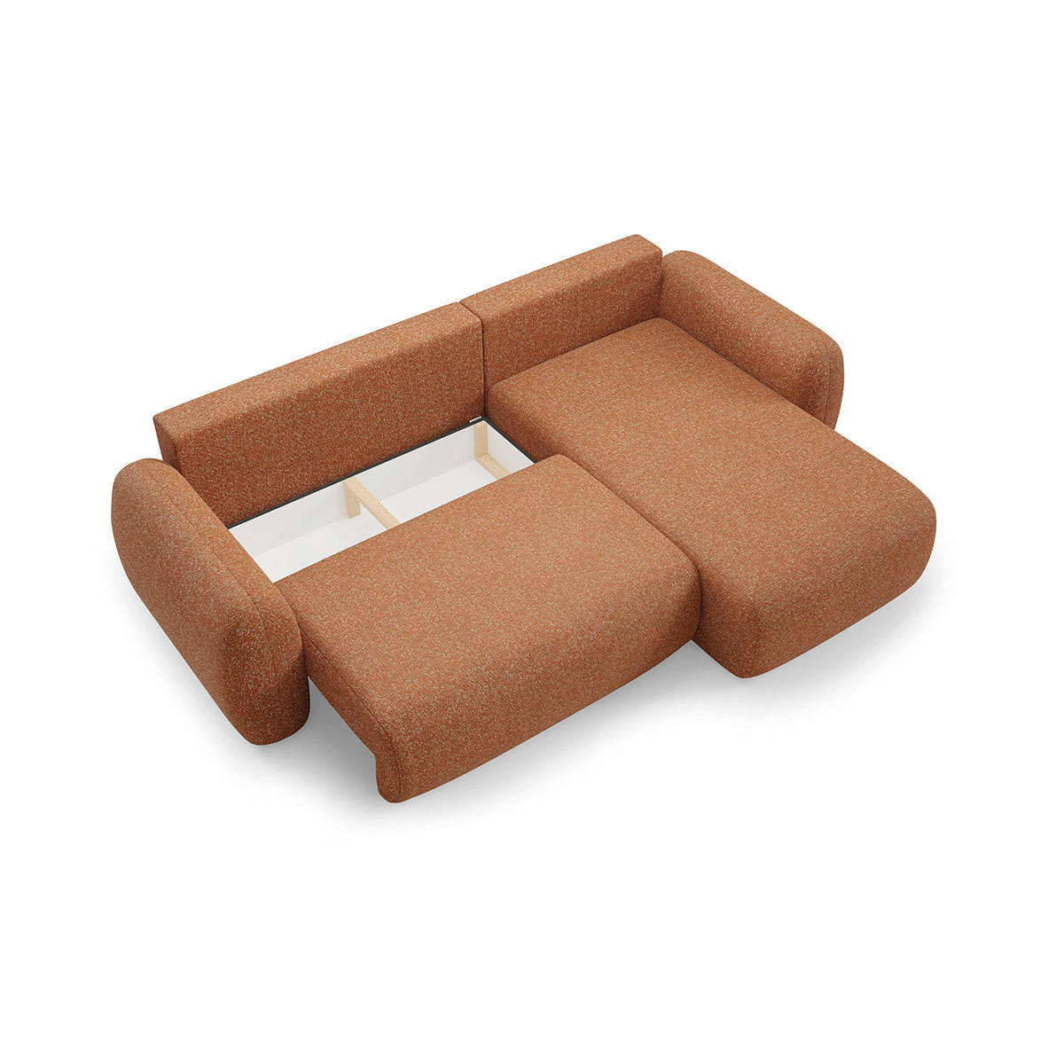 ECKSOFA Carmela 3 Sitzplätze Orange - Orange, Holz (304/190cm) - Petits-meubles