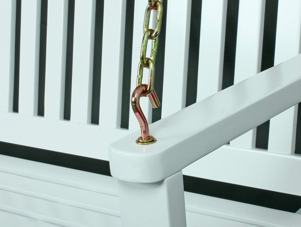 GARTEN-HÄNGEBANK Amelie Hängebank - Weiß, Holz (130/56/63cm) - DELUKE