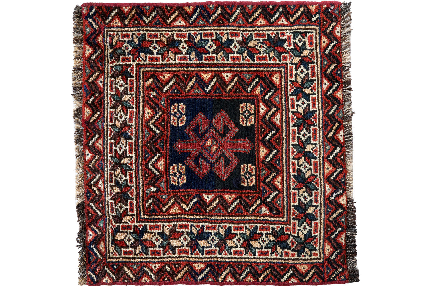 TEPPICH Gashgai Blau 60/63 cm Schurwolle - Blau, Textil (63/60cm) - Looma