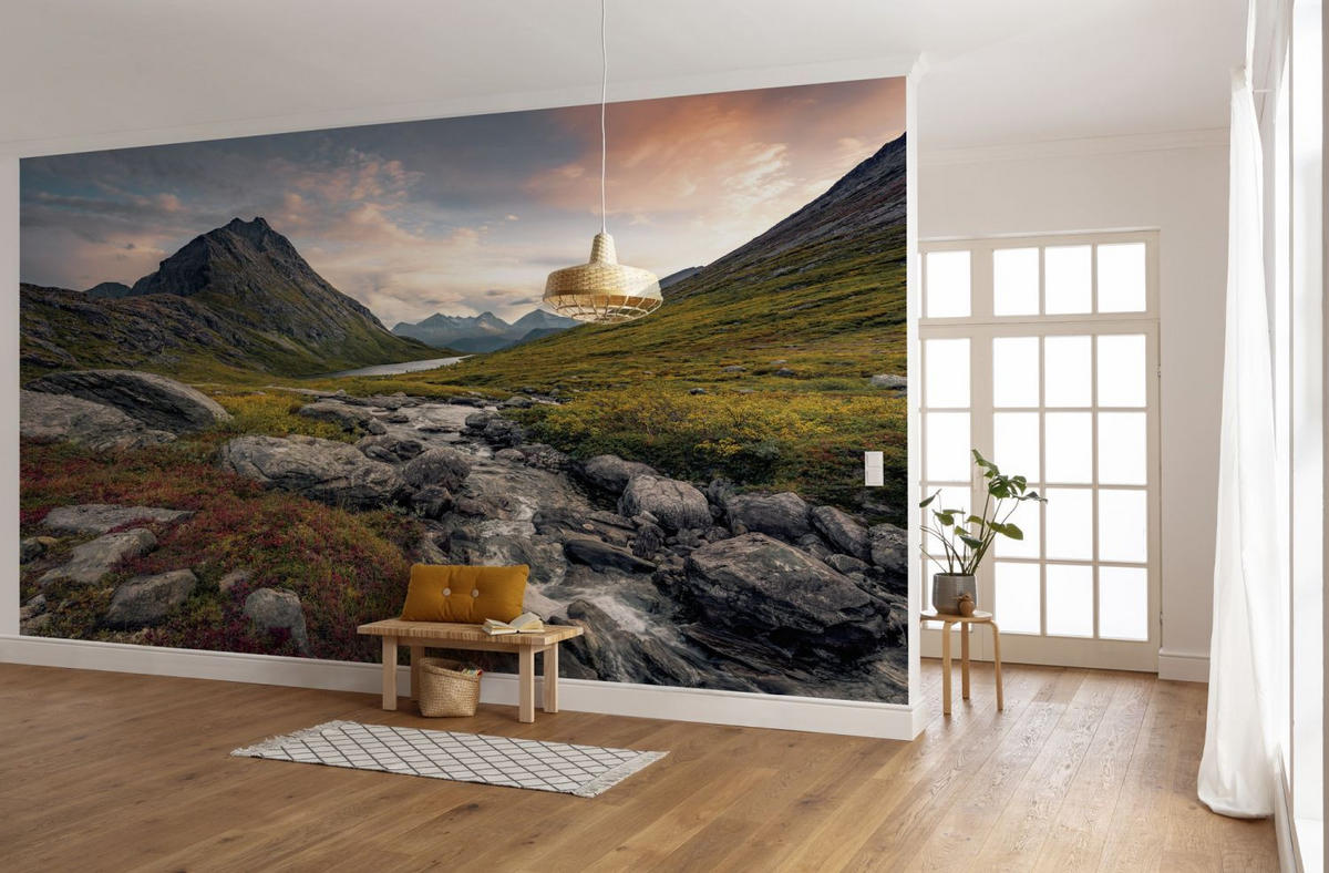 FOTOTAPETE Landschaft 450 x 280 cm - Grün, Papier (450/280cm) - Sanders & Sanders