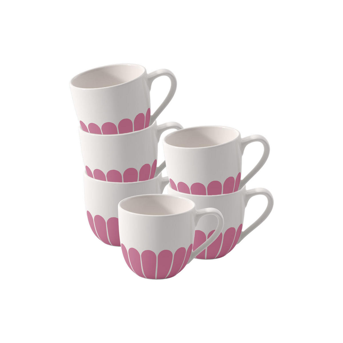 ESPRESSOTASSEN Fleur Couleur Cassis 70 ml 6er Set - Pink, Keramik (0.07L) - Villeroy & Boch