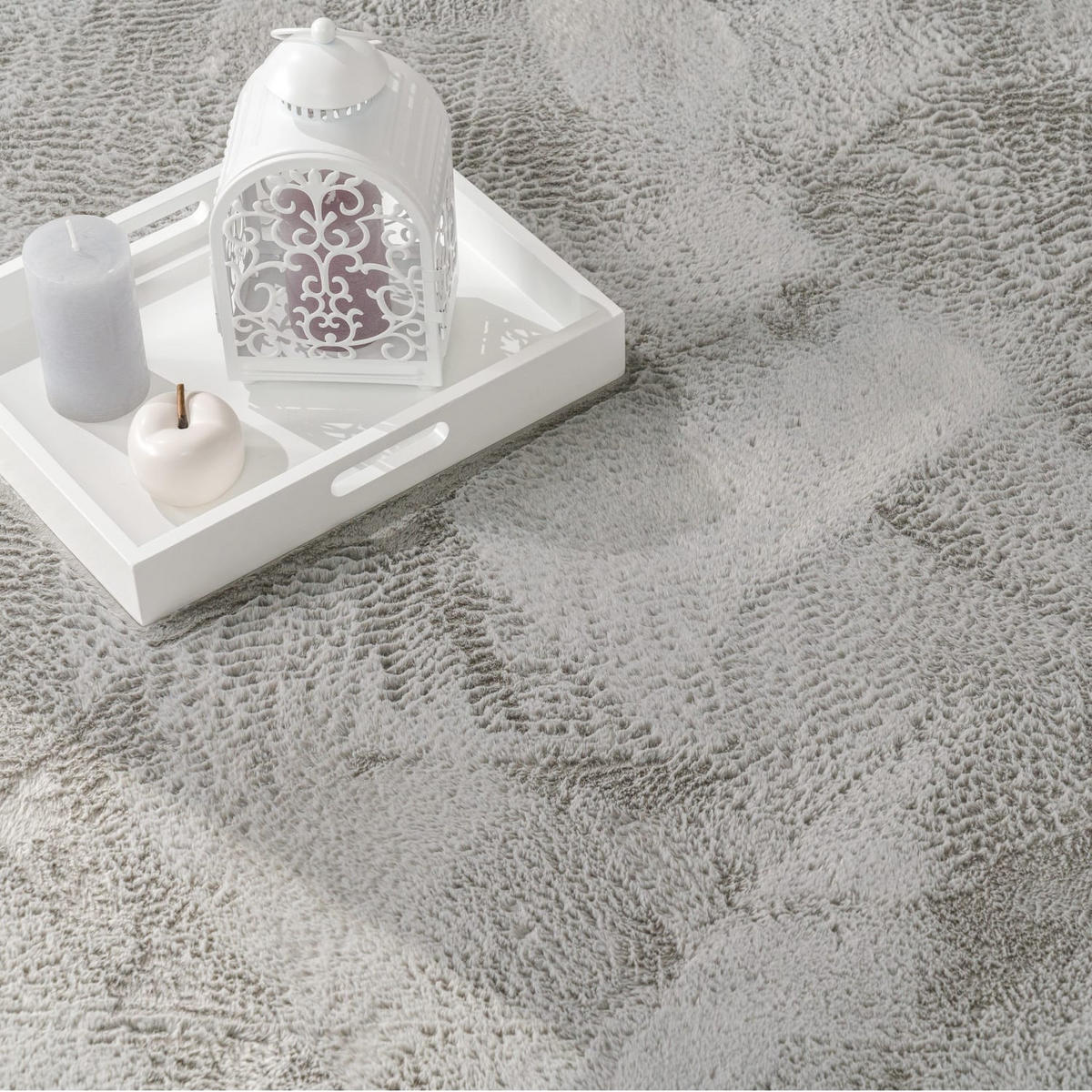 TEPPICH Kurzflor waschbar Einfarbig Wohnzimmer schmutzabweisend Grau 160x220 - Grau, Textil (160/220cm) - KADIMA DESIGN