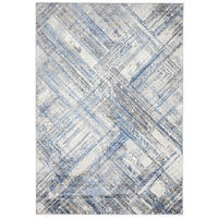 KOBEREC béžový krémový modrý - 240 x 330 cm - modrosivá, textil (240/330cm) - Mazovia